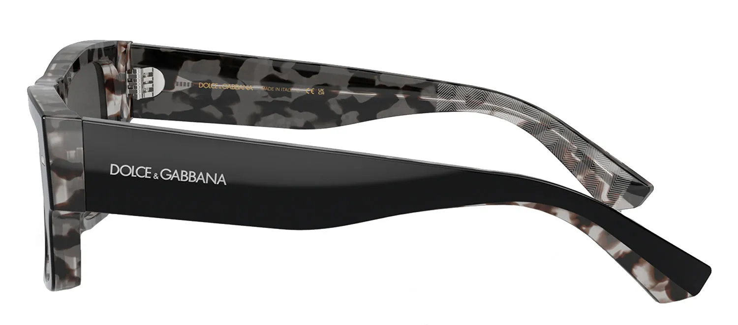 Dolce & Gabbana DG 4451 340387 Rectangle Plastic Black on grey Havana Sunglasses with Dark Gray Lens sold by Gaffos product image thumbnail 3