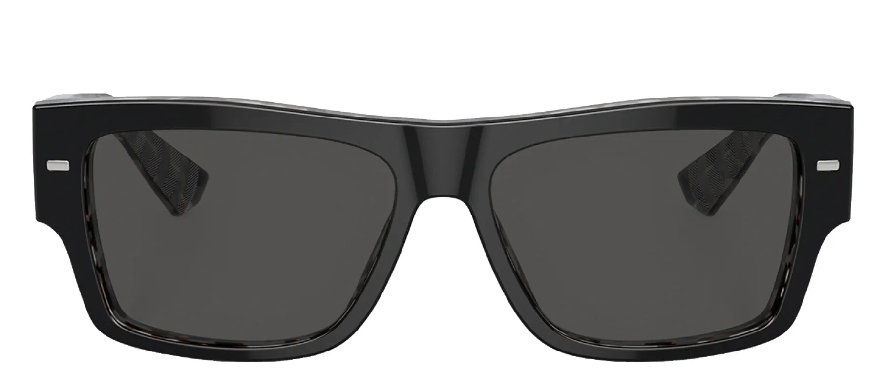 Dolce & Gabbana DG 4451 340387 Rectangle Plastic Black on grey Havana Sunglasses with Dark Gray Lens sold by Gaffos