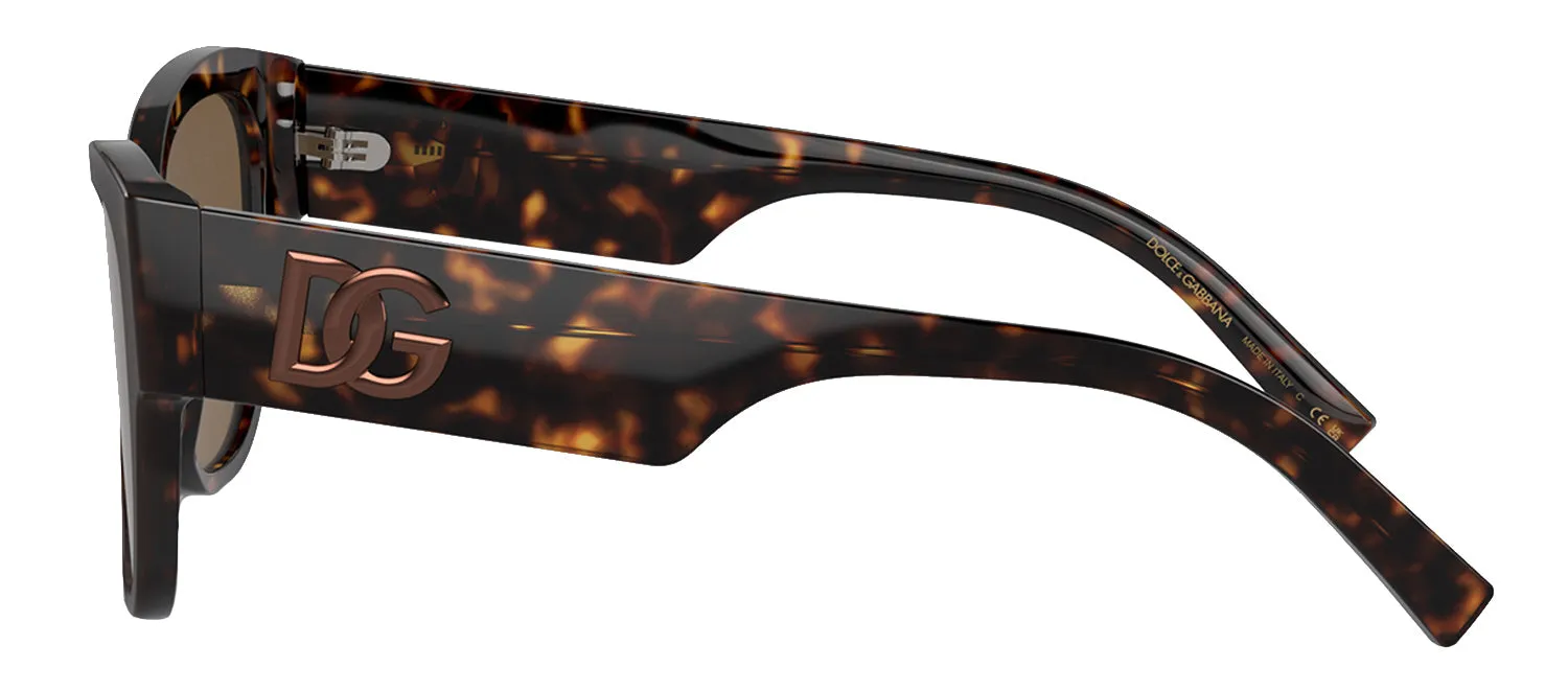 Dolce & Gabbana DG 4449 502/73 Butterfly Acetate Havana Sunglasses with Dark Brown Lens sold by Gaffos product image thumbnail 3