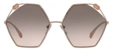Bvlgari BV 6160 20143B Geometric Metal Rose Gold Sunglasses with Pink Gradient Lens sold by Gaffos