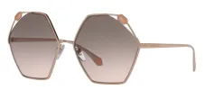Bvlgari BV 6160 20143B Geometric Metal Rose Gold Sunglasses with Pink Gradient Lens sold by Gaffos