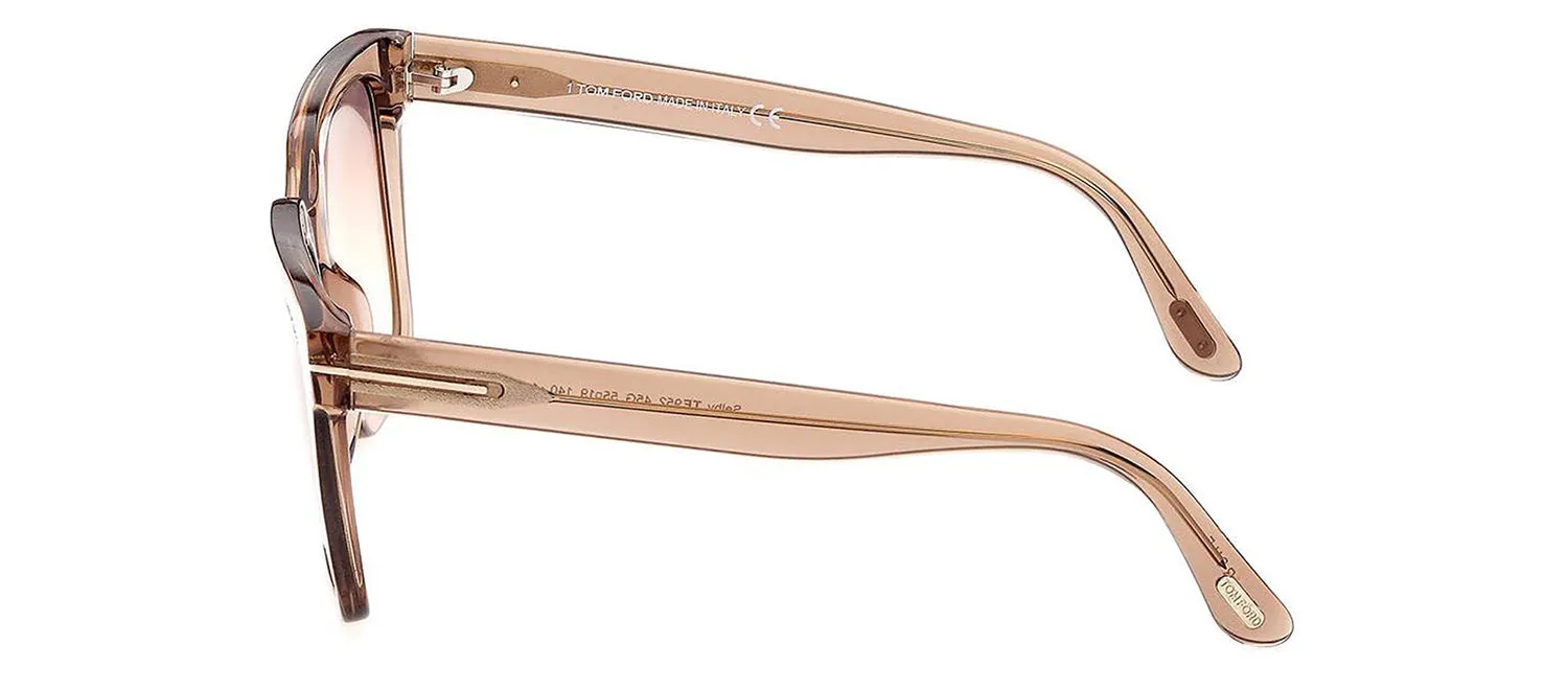 Tom Ford FT 0952 45G Square Plastic Pink Sunglasses with Brown Gradient Lens sold by Gaffos product image thumbnail 3