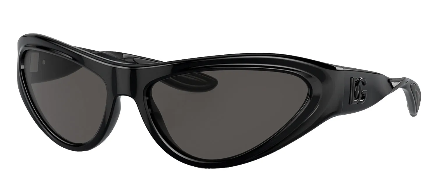 Dolce & Gabbana DG 6190 501/87 Cat Eye Injected Black Sunglasses with Dark Gray Lens sold by Gaffos product image thumbnail 2