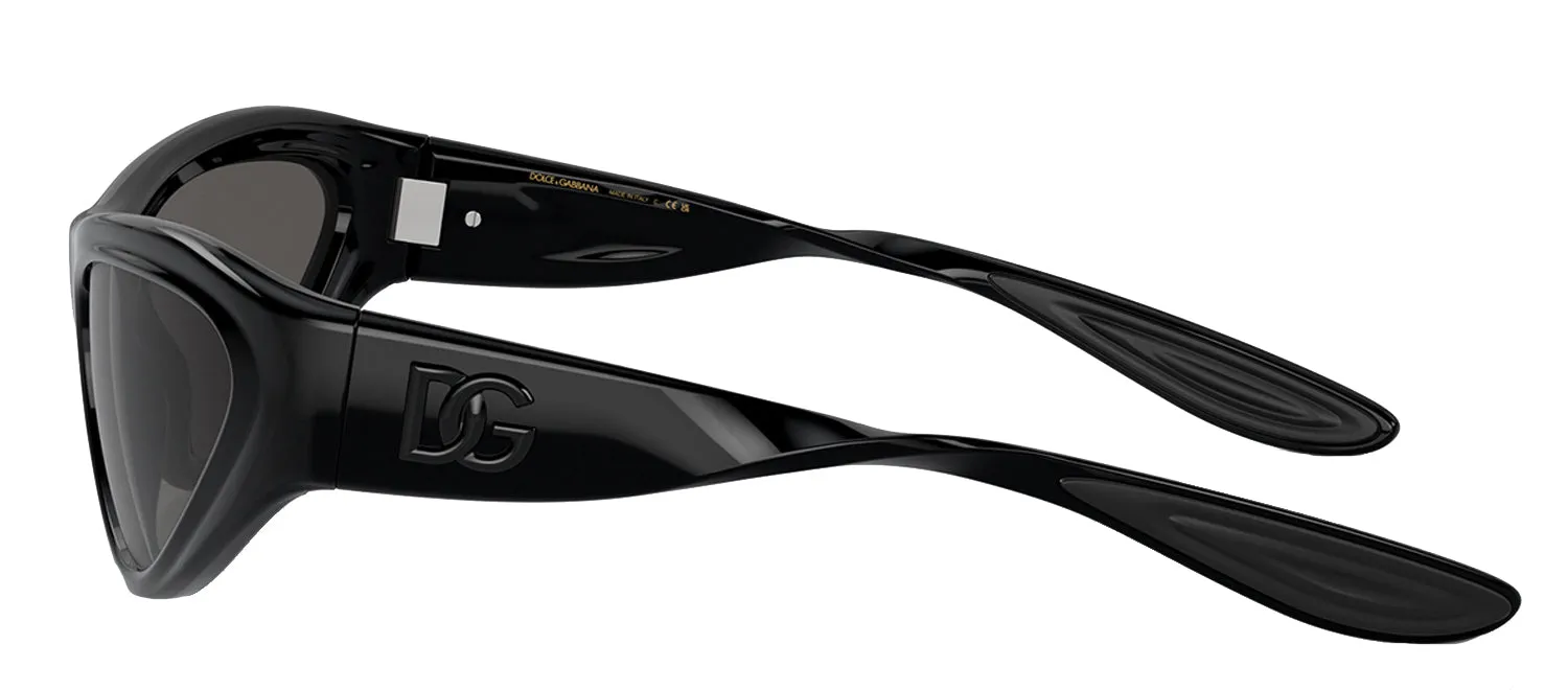 Dolce & Gabbana DG 6190 501/87 Cat Eye Injected Black Sunglasses with Dark Gray Lens sold by Gaffos product image thumbnail 3
