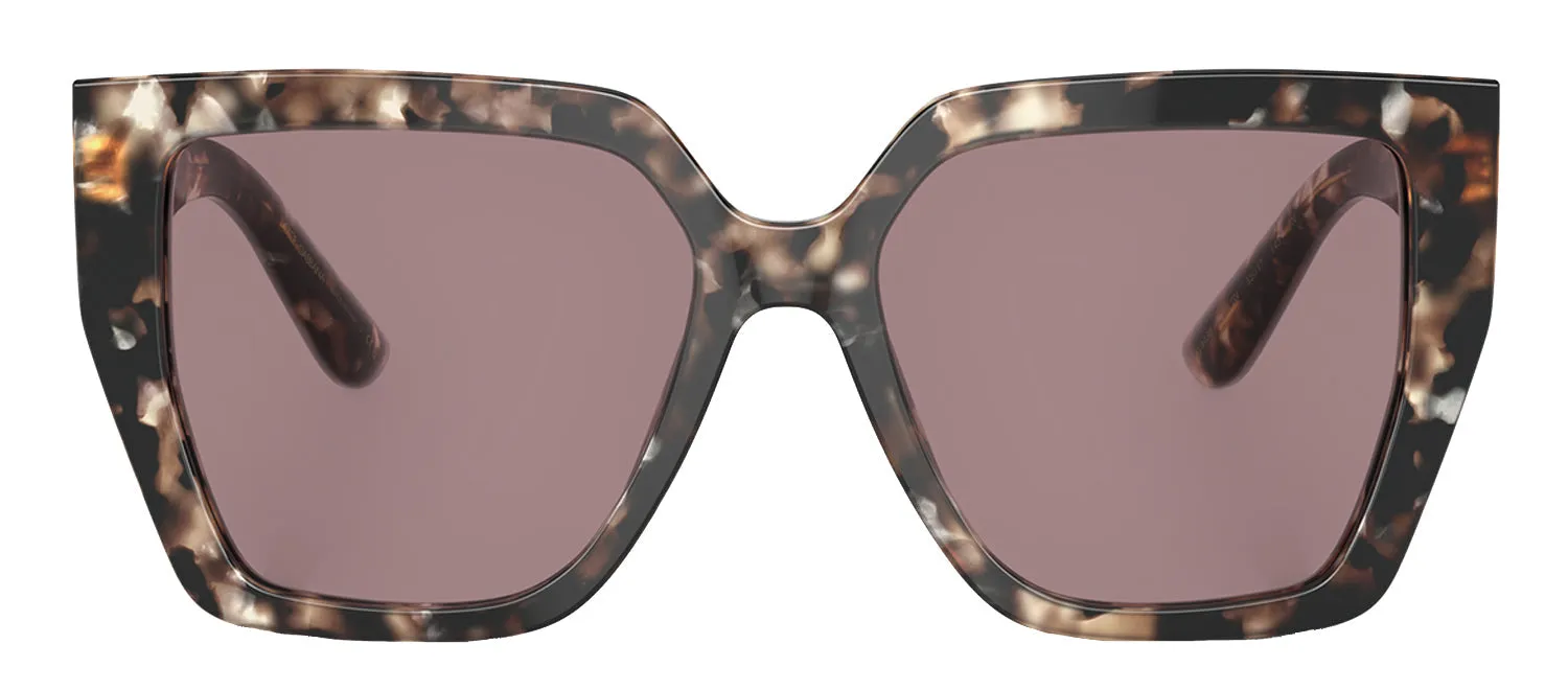 Dolce & Gabbana DG 4438 34387N Square Acetate Havana Brown Pearl Sunglasses with Light Purple Brown Lens sold by Gaffos