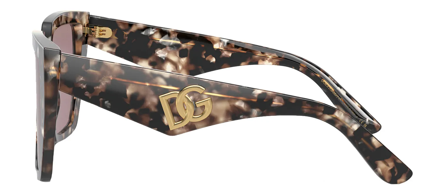 Dolce & Gabbana DG 4438 34387N Square Acetate Havana Brown Pearl Sunglasses with Light Purple Brown Lens sold by Gaffos product image thumbnail 3
