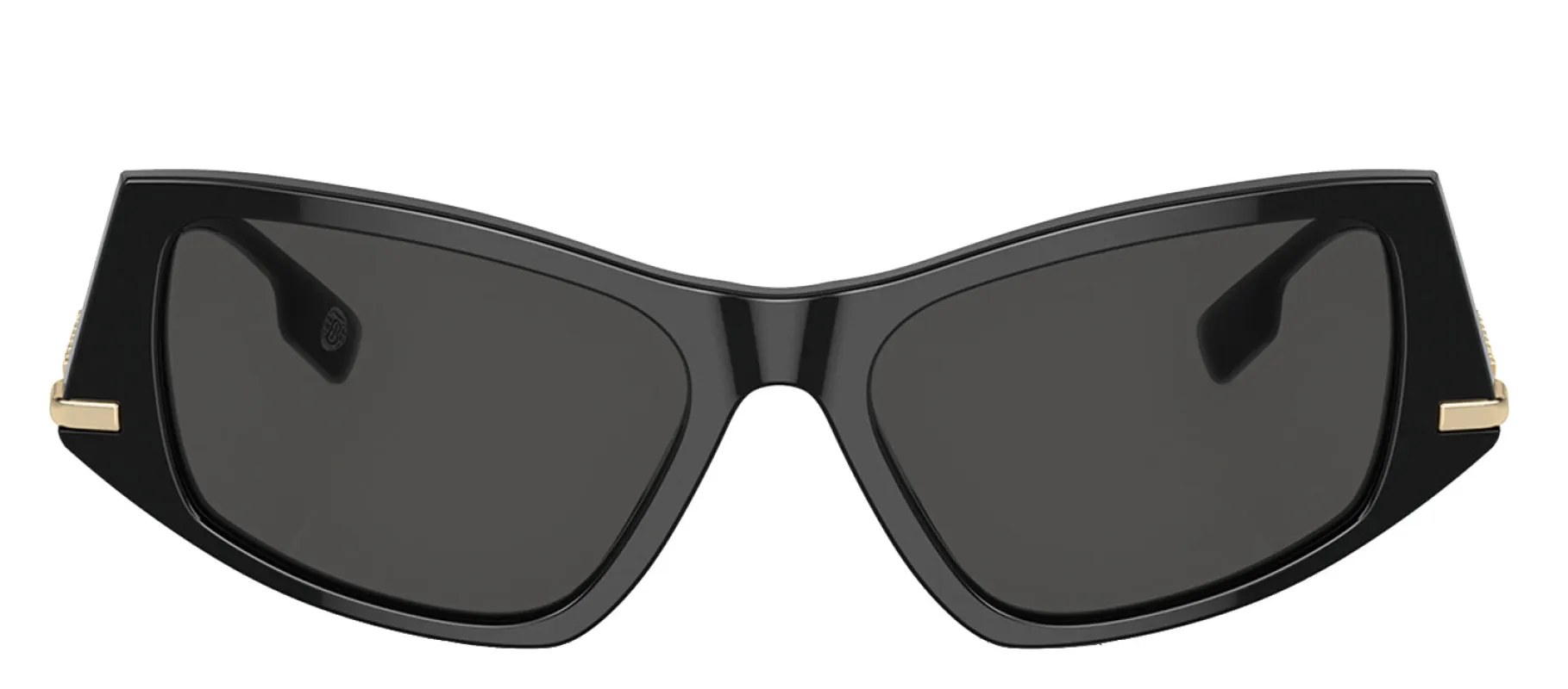 Burberry BE 4408 300187 Irregular Acetate Black Sunglasses with Dark Gray Lens sold by Gaffos