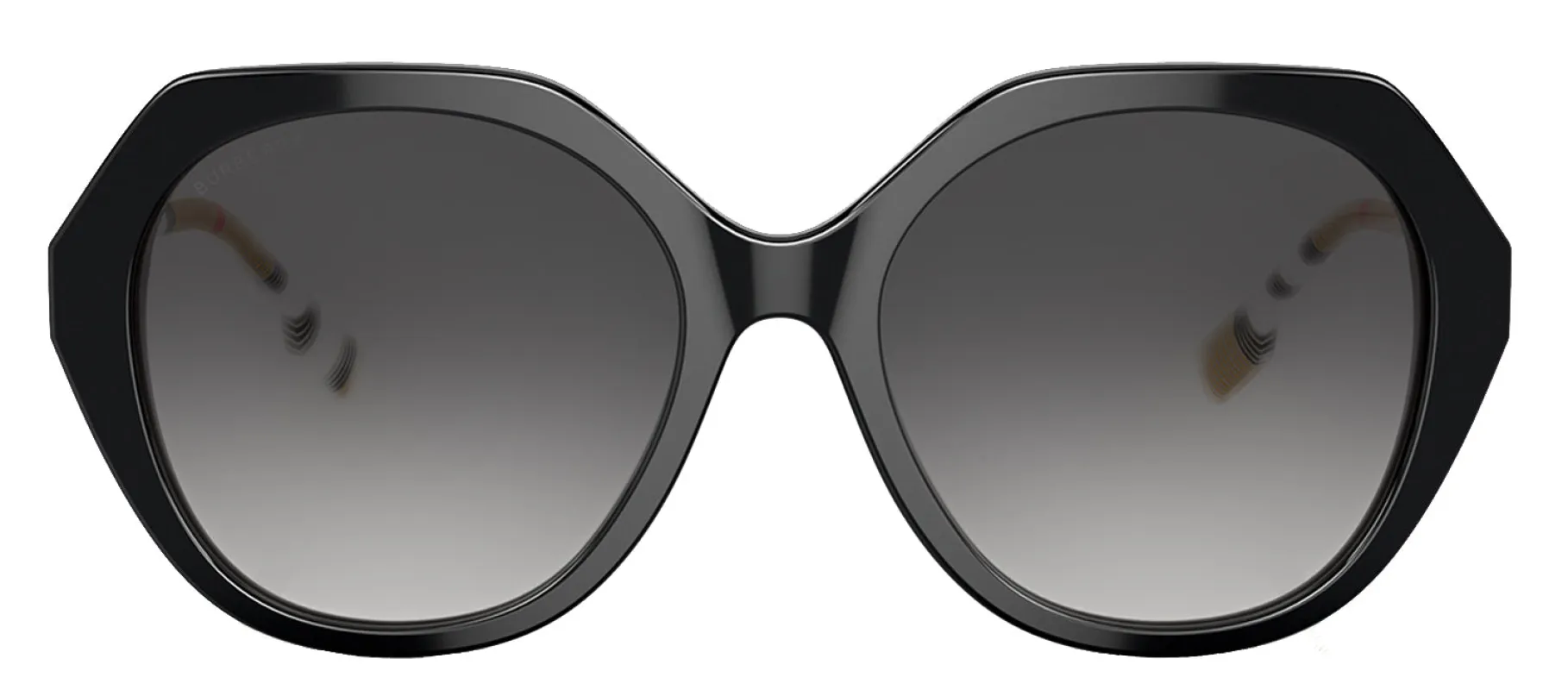 Burberry BE 4375 38538G Irregular Plastic Black Sunglasses with Gray Gradient Lens sold by Gaffos