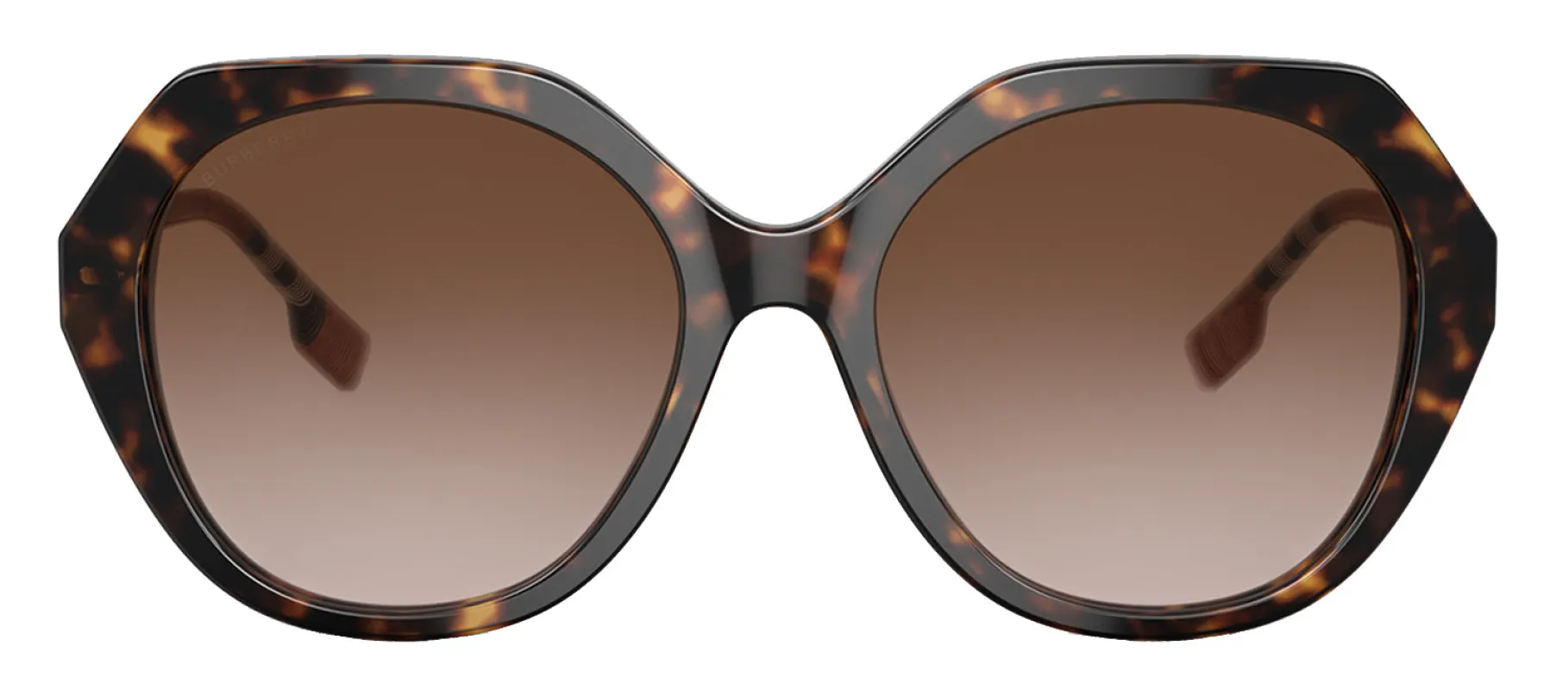 Burberry BE 4375 401713 Geometric Plastic Brown Sunglasses with Brown Gradient Lens sold by Gaffos