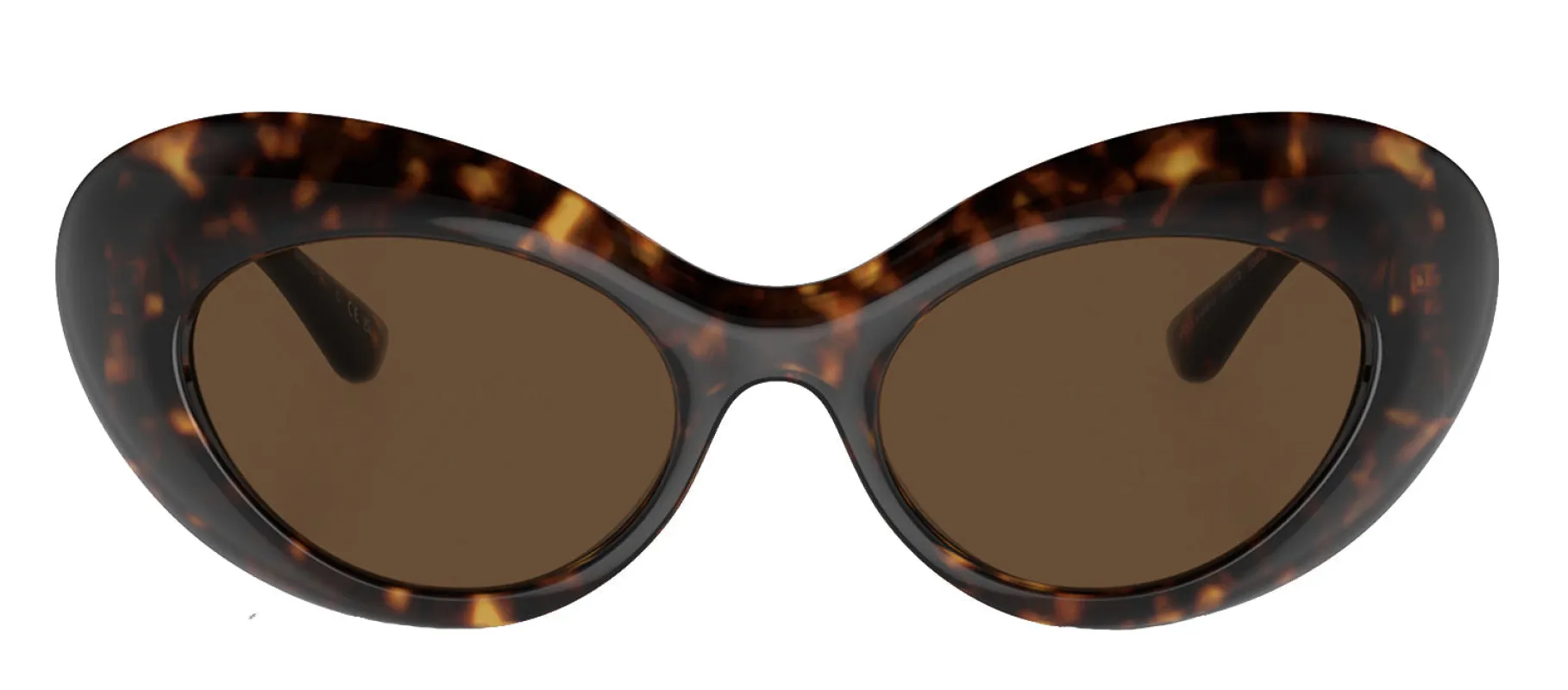 Versace VE 4456U 108/73 Oval Injected Havana Sunglasses with Dark Brown Lens sold by Gaffos