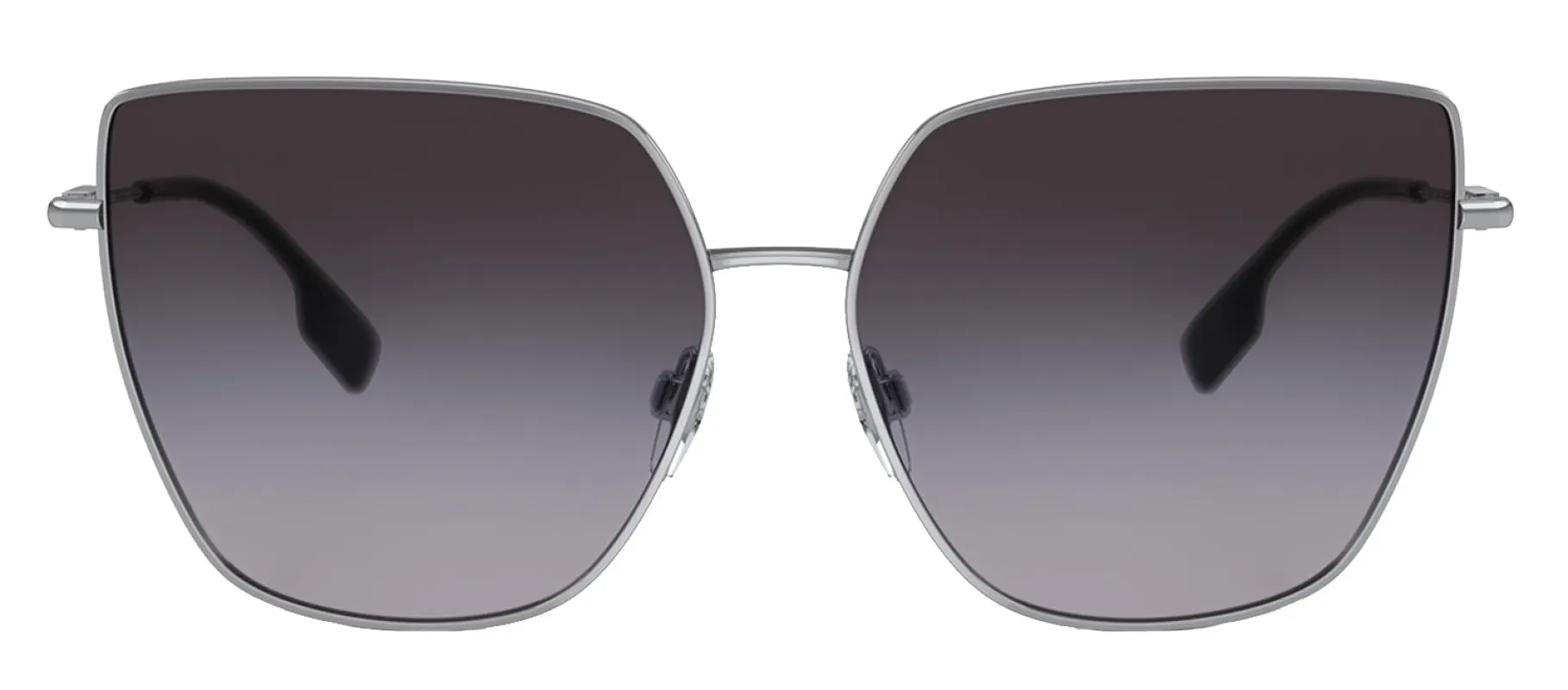Burberry BE 3143 10058G Irregular Metal Silver Sunglasses with Gray Gradient Lens sold by Gaffos