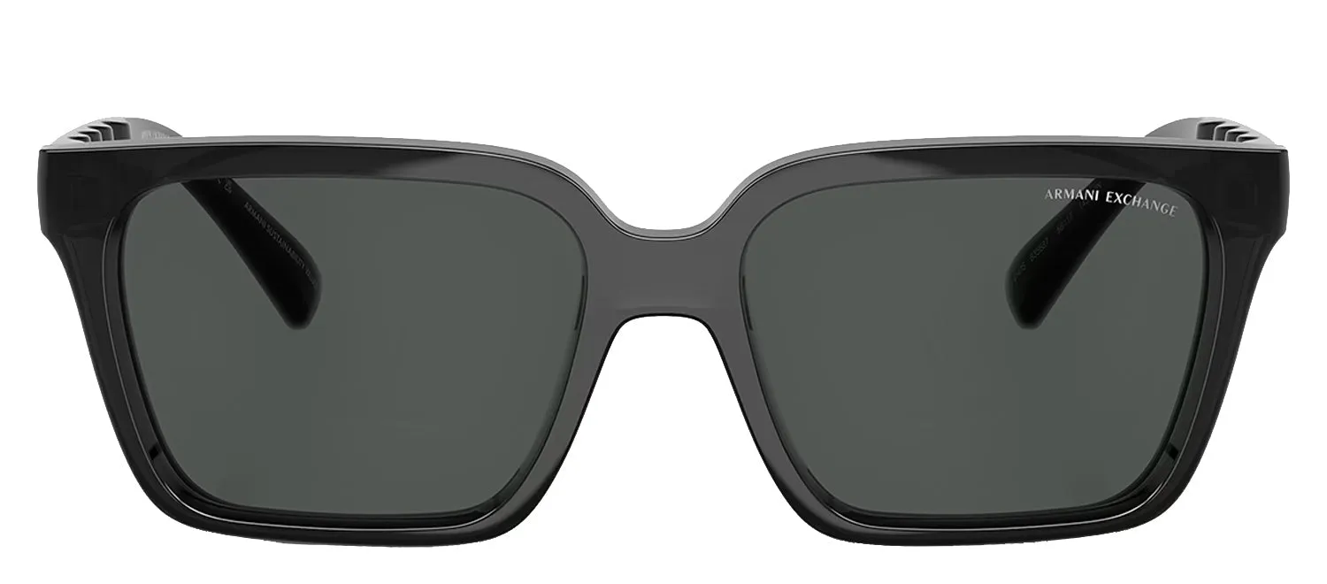 Armani Exchange AX 4147S 835687 Square Plastic Grey Sunglasses with Grey Lens sold by Gaffos