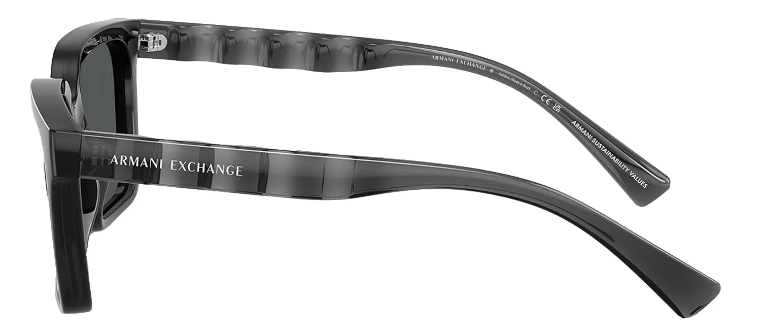 Armani Exchange AX 4147S 835687 Square Plastic Grey Sunglasses with Grey Lens sold by Gaffos product image thumbnail 3