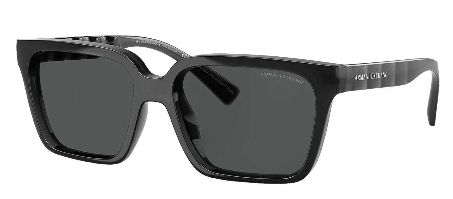 Armani Exchange AX 4147S 835687 Square Plastic Grey Sunglasses with Grey Lens sold by Gaffos product image thumbnail 2