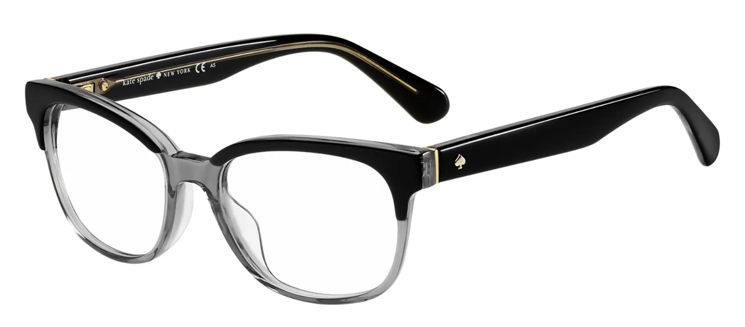 Kate Spade KS Carolanne 08A Rectangle Plastic Black Eyeglasses with Logo Stamped Demo Lenses sold by Gaffos product image thumbnail 2