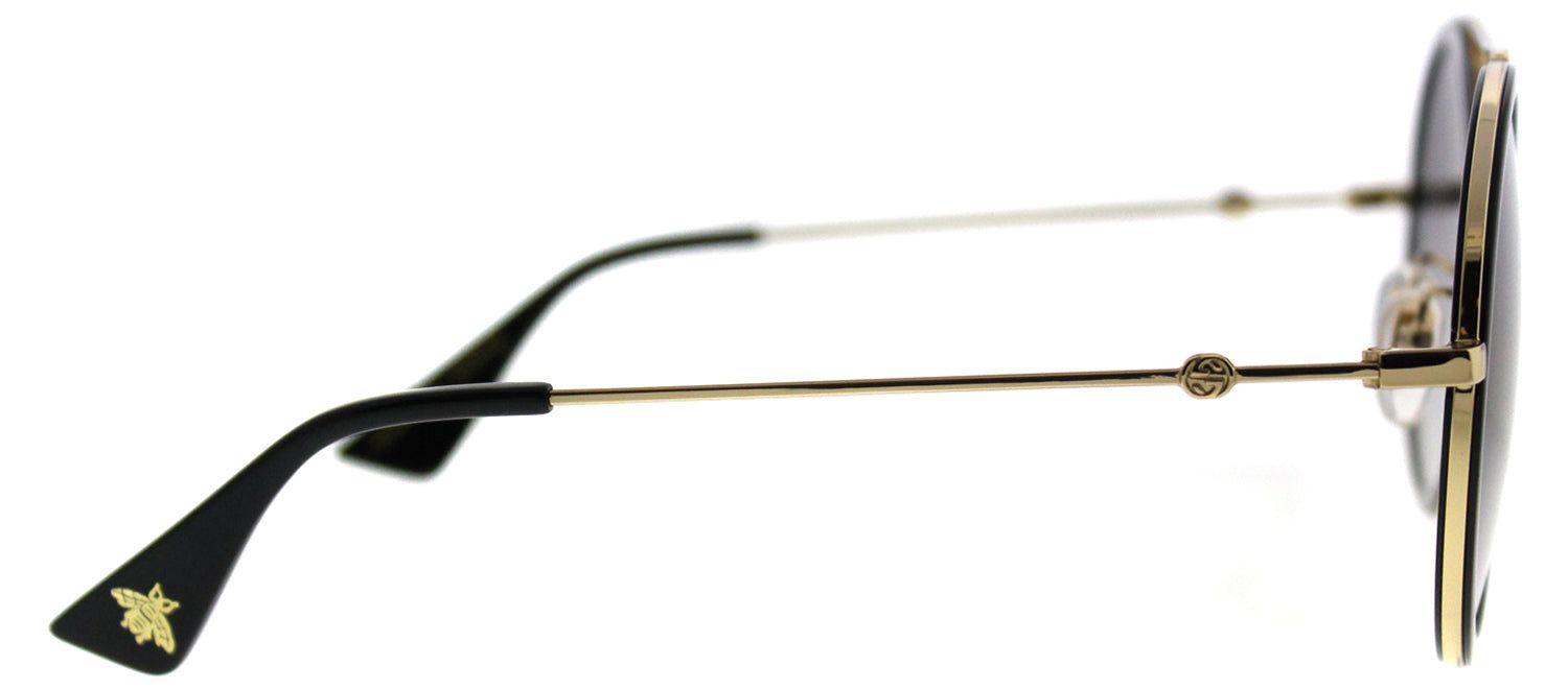 Gucci GG 0061S 001 Round Metal Black Sunglasses with Grey Gradient Lens sold by Gaffos product image thumbnail 3