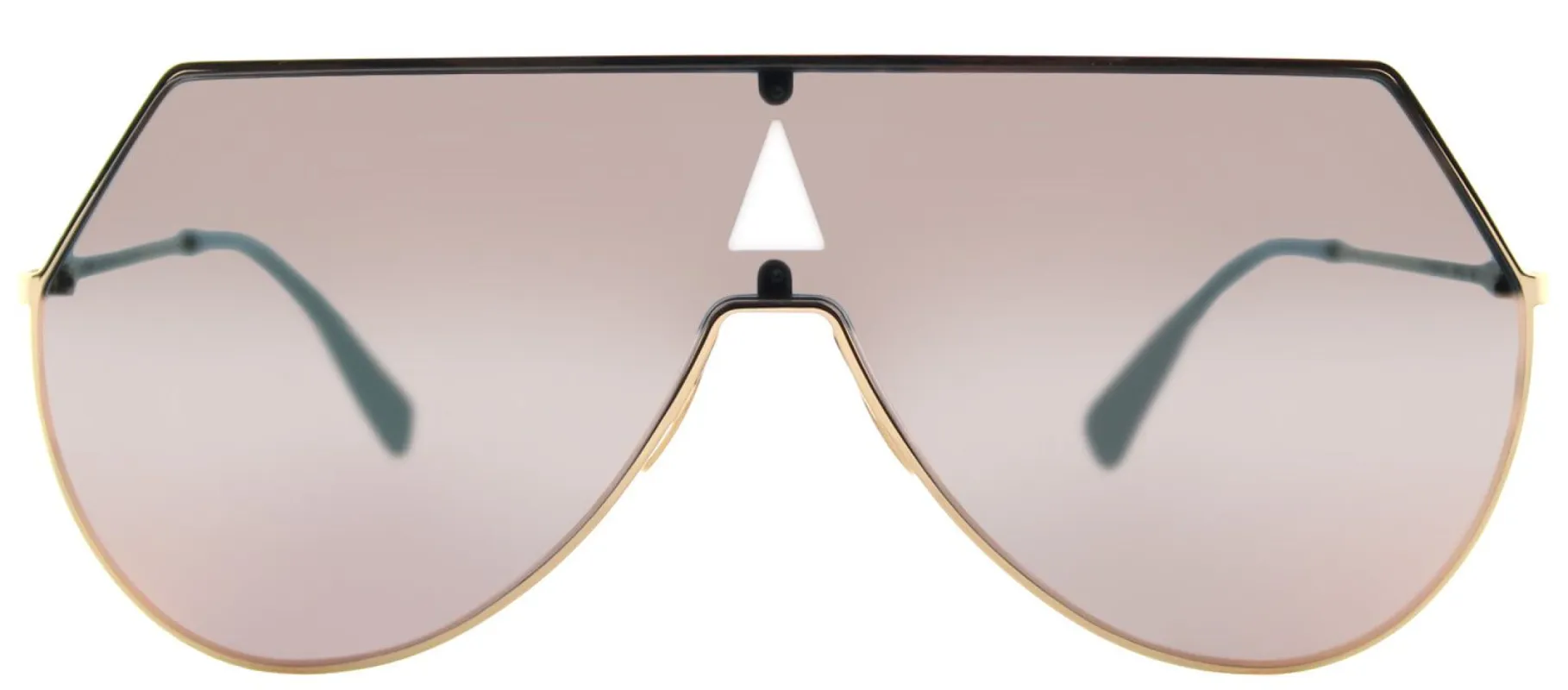 Fendi FF 0193 000 0J Shield Metal Gold Sunglasses with Gold Mirror Lens sold by Gaffos