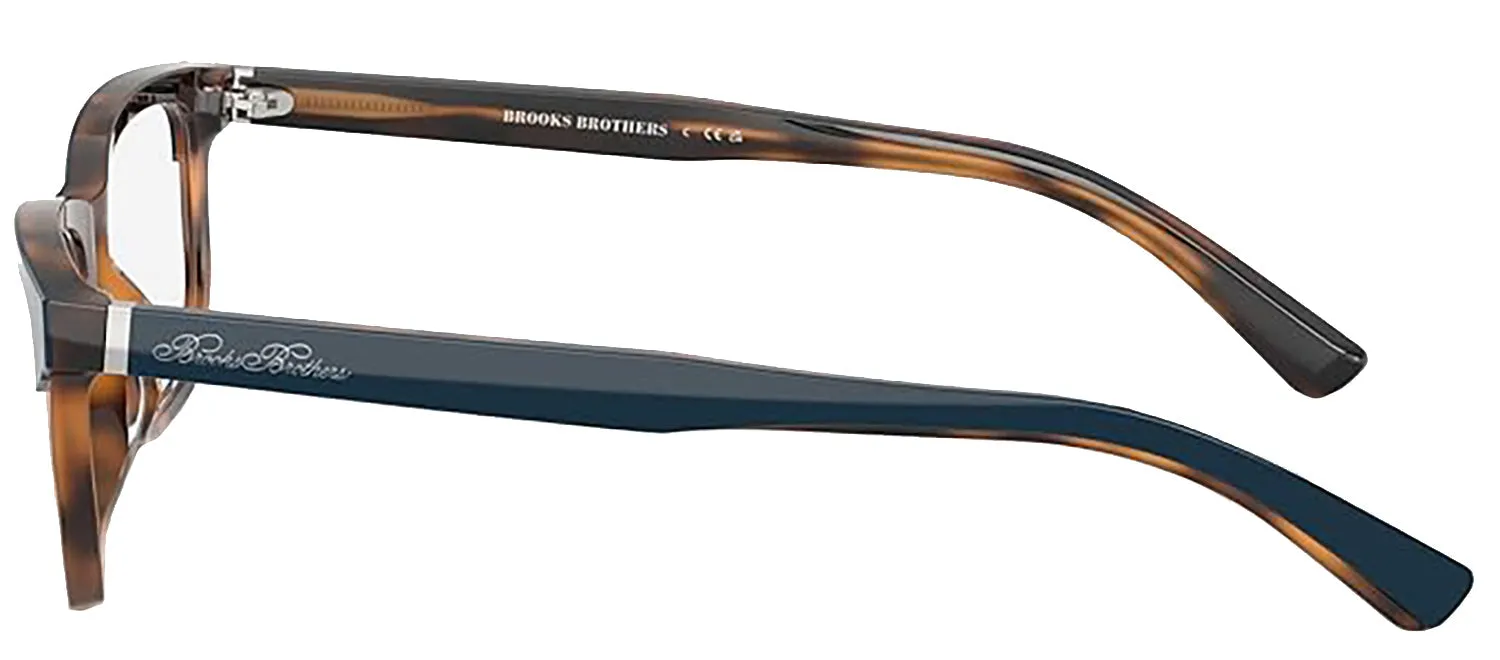 Brooks Brothers BB 2074U 6163 Rectangle Plastic Tortoise Eyeglasses with Logo Stamped Demo Lenses sold by Gaffos product image thumbnail 3