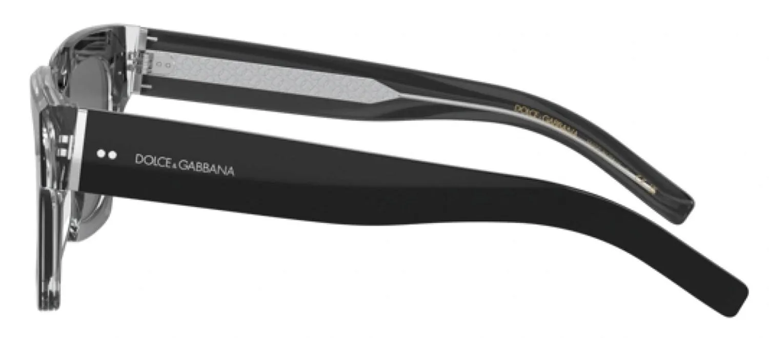 DOLCE & GABBANA DG 4413 675/R5 Square Black/Crystal Acetate Sunglasses with Grey Lens sold by Gaffos product image thumbnail 3