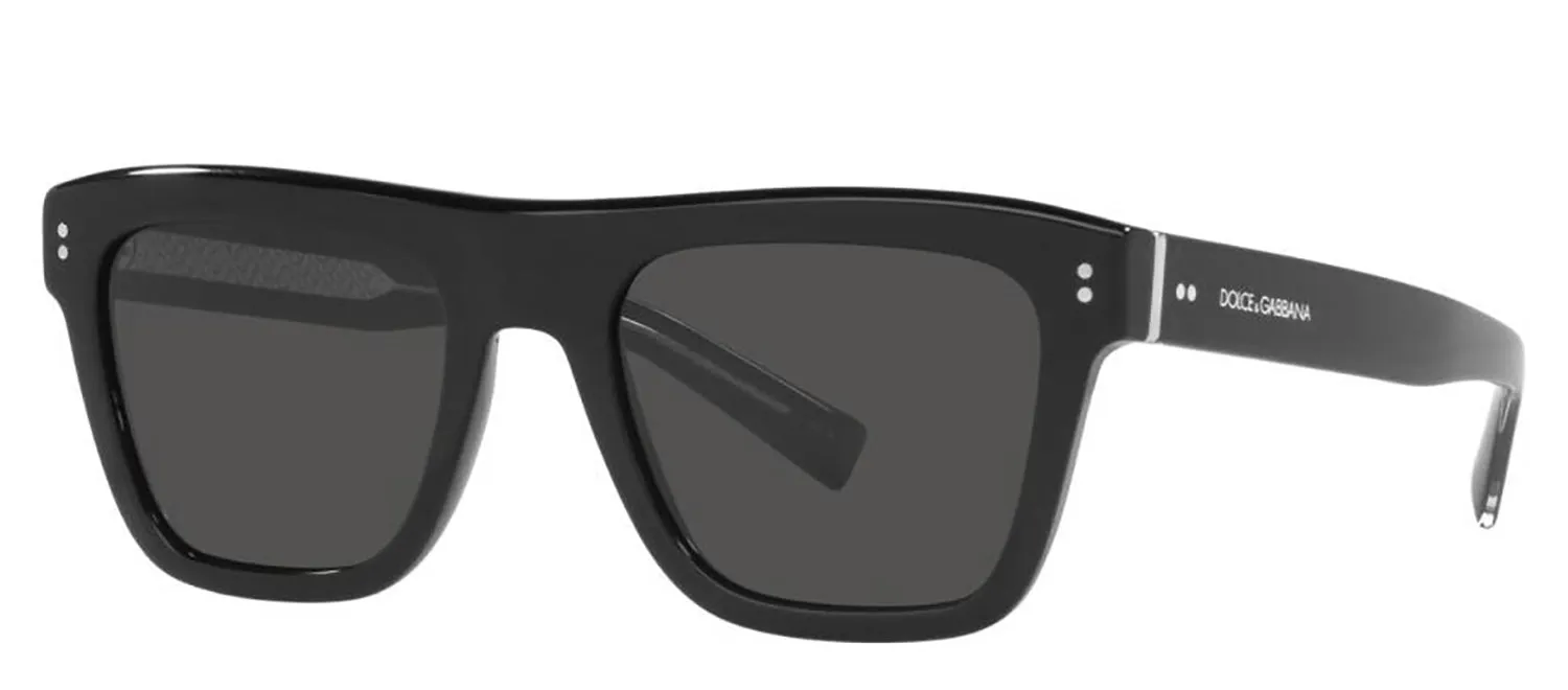 DOLCE & GABBANA DG 4420F 501/87 Square Black Acetate Sunglasses with Dark Grey Lens sold by Gaffos product image thumbnail 2