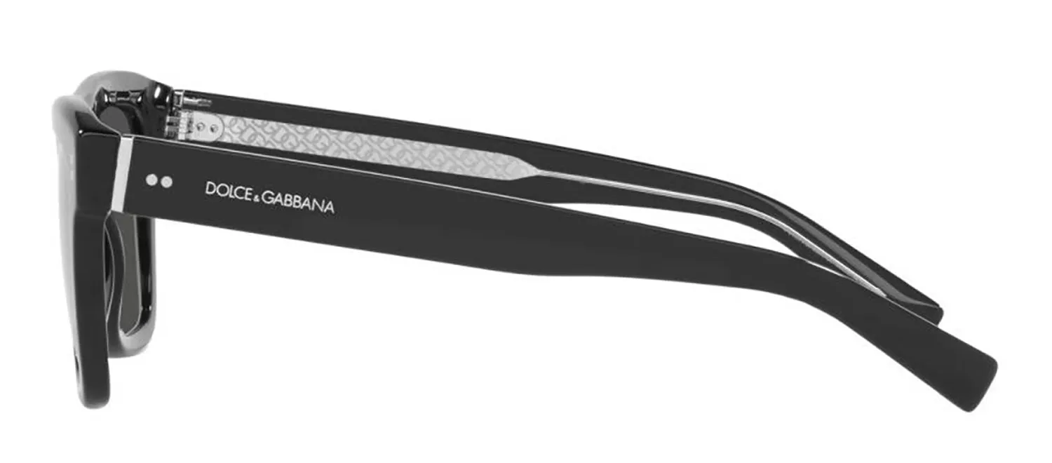 DOLCE & GABBANA DG 4420F 501/87 Square Black Acetate Sunglasses with Dark Grey Lens sold by Gaffos product image thumbnail 3