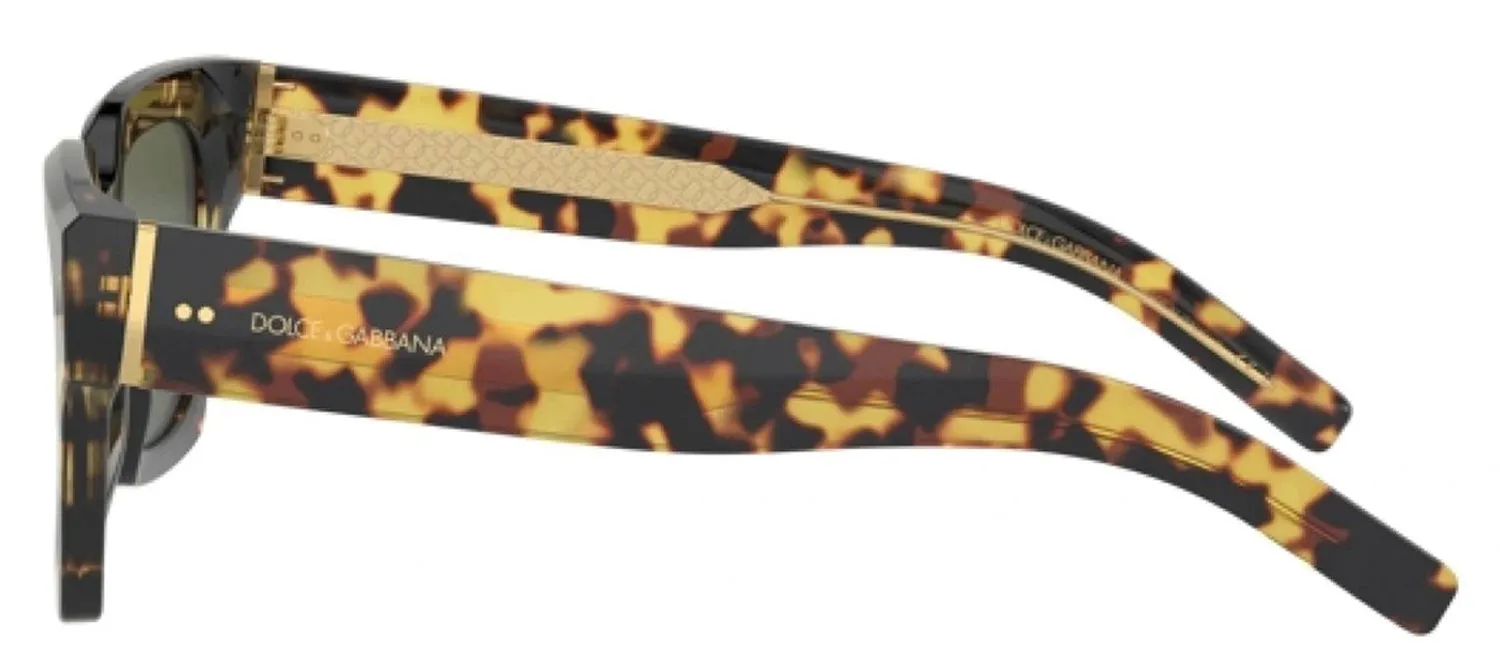 DOLCE & GABBANA DG 4413 337552 Square Yellow Havana/Crystal Acetate Sunglasses with Green Lens sold by Gaffos product image thumbnail 3