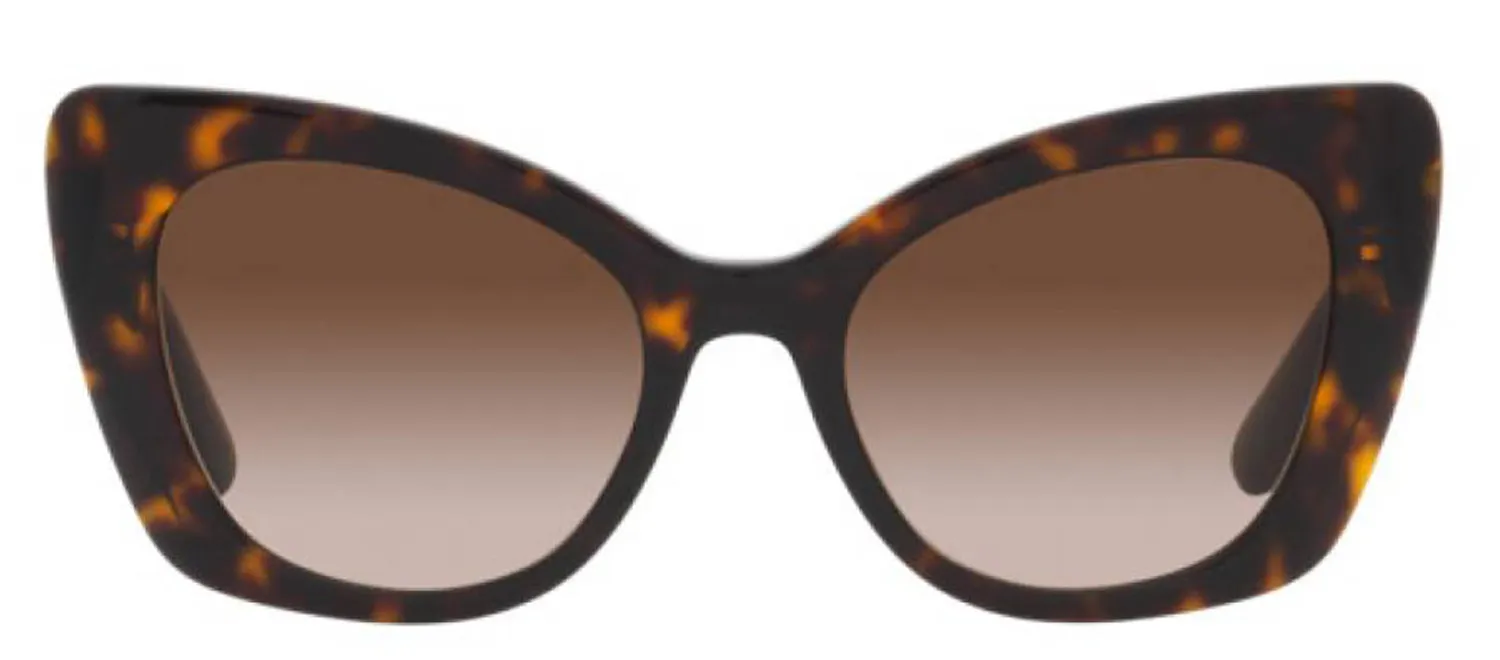 DOLCE & GABBANA DG 4405 502/13 Butterfly Havana Acetate Sunglasses with Gradient Brown Lens sold by Gaffos