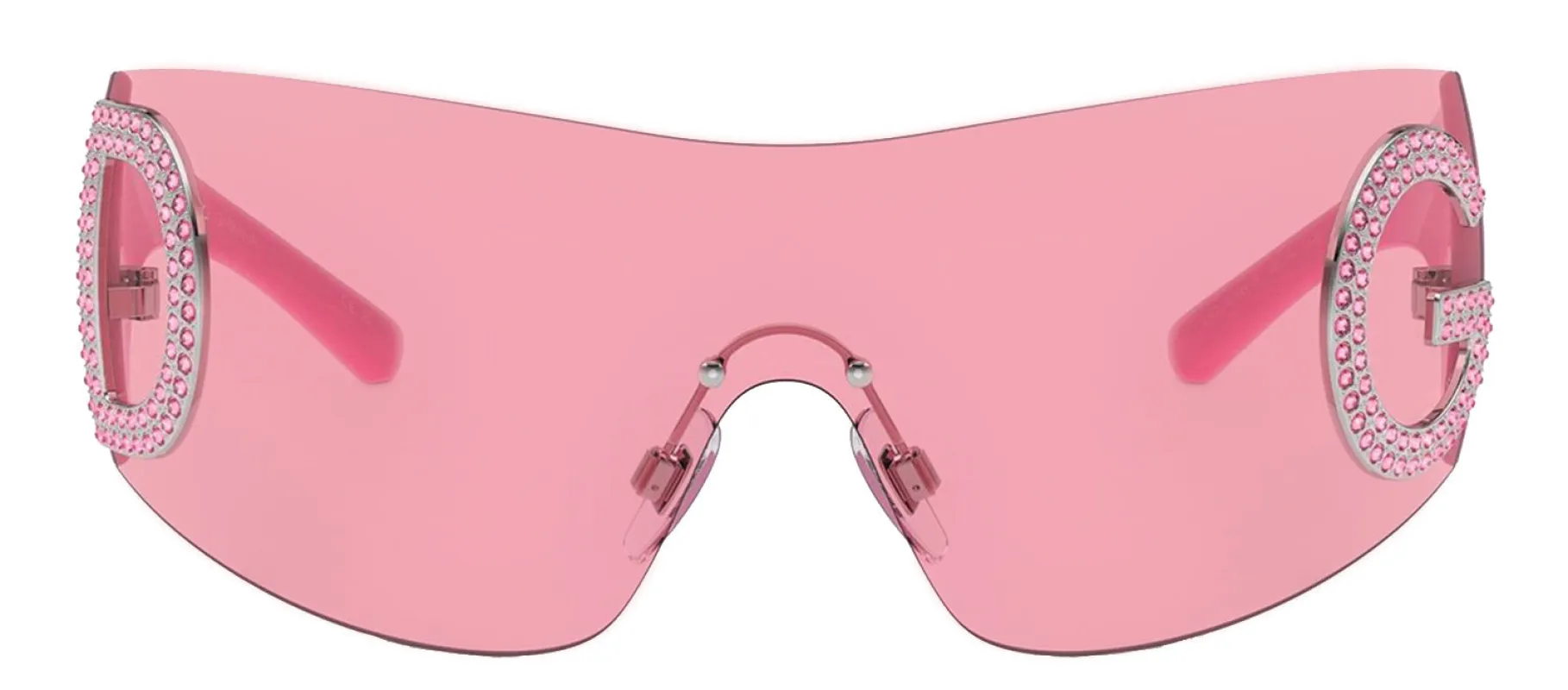 DOLCE & GABBANA DG 2298B 05/84 Pillow Pink Metal Sunglasses with Pink Lens made by Dolce & Gabanna