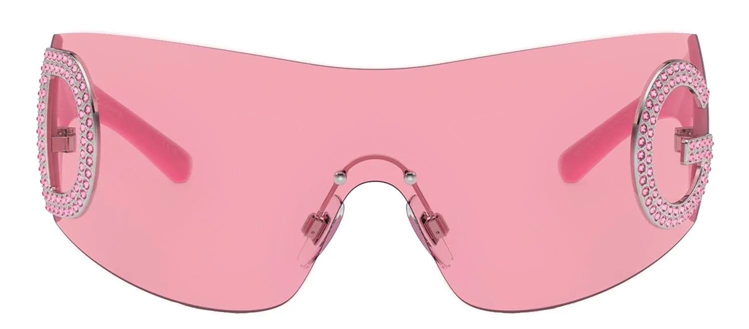 DOLCE & GABBANA DG 2298B 05/84 Pillow Pink Metal Sunglasses with Pink Lens sold by Gaffos