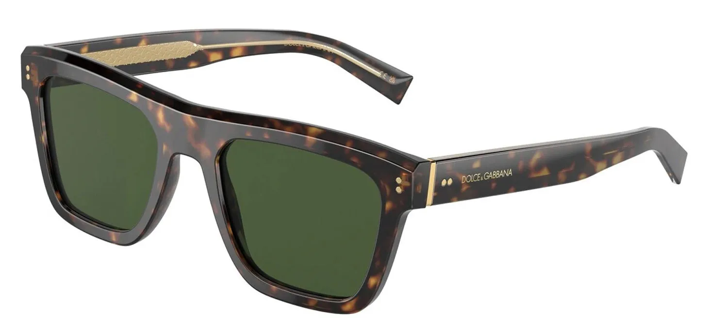 DOLCE & GABBANA DG 4420 502/71 Square Havana Acetate Sunglasses with Dark Green Lens sold by Gaffos product image thumbnail 2