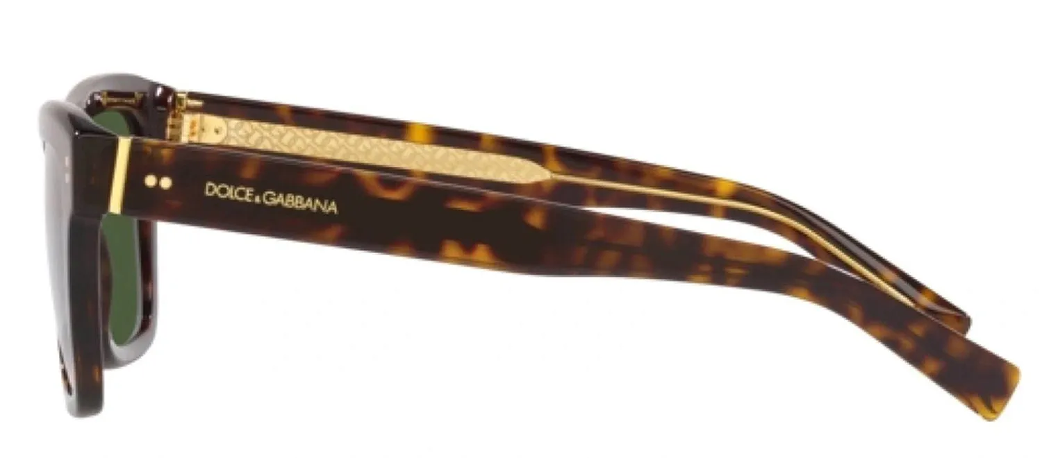 DOLCE & GABBANA DG 4420 502/71 Square Havana Acetate Sunglasses with Dark Green Lens sold by Gaffos product image thumbnail 3