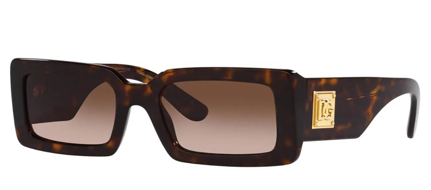 DOLCE & GABBANA DG 4416 502/13 Rectangle Havana Acetate Sunglasses with Gradient Brown Lens sold by Gaffos product image thumbnail 2