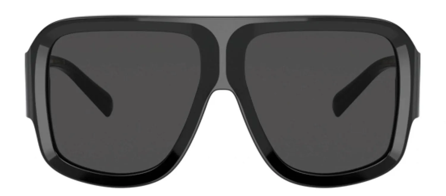 DOLCE & GABBANA DG 4401 501/87 Square Black Acetate Sunglasses with Dark Grey Lens sold by Gaffos