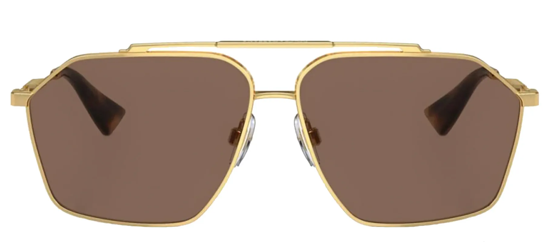 DOLCE & GABBANA DG 2303 02/73 Pilot Gold Metal Sunglasses with Dark Brown Lens sold by Gaffos