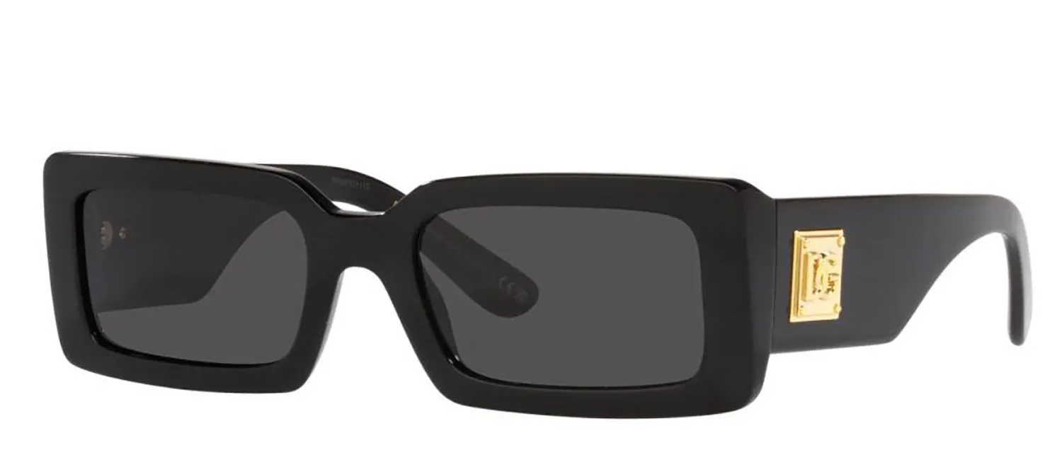 DOLCE & GABBANA DG 4416 501/87 Rectangle Black Acetate Sunglasses with Dark Grey Lens sold by Gaffos product image thumbnail 2