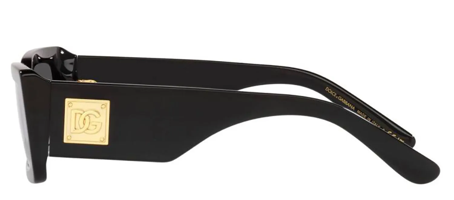 DOLCE & GABBANA DG 4416 501/87 Rectangle Black Acetate Sunglasses with Dark Grey Lens sold by Gaffos product image thumbnail 3