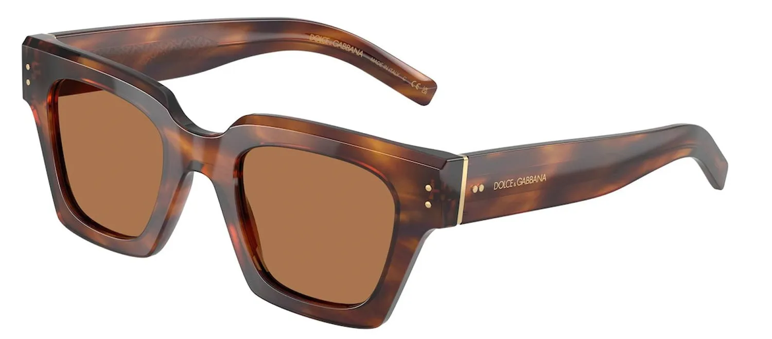 DOLCE & GABBANA DG 4413 306373 Square Vintage Havana Acetate Sunglasses with Bronze Lens sold by Gaffos product image thumbnail 2