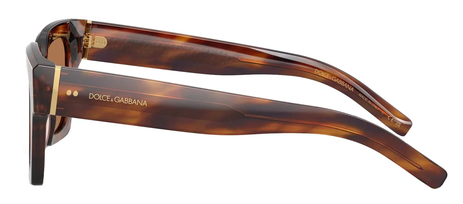 DOLCE & GABBANA DG 4413 306373 Square Vintage Havana Acetate Sunglasses with Bronze Lens sold by Gaffos product image thumbnail 3