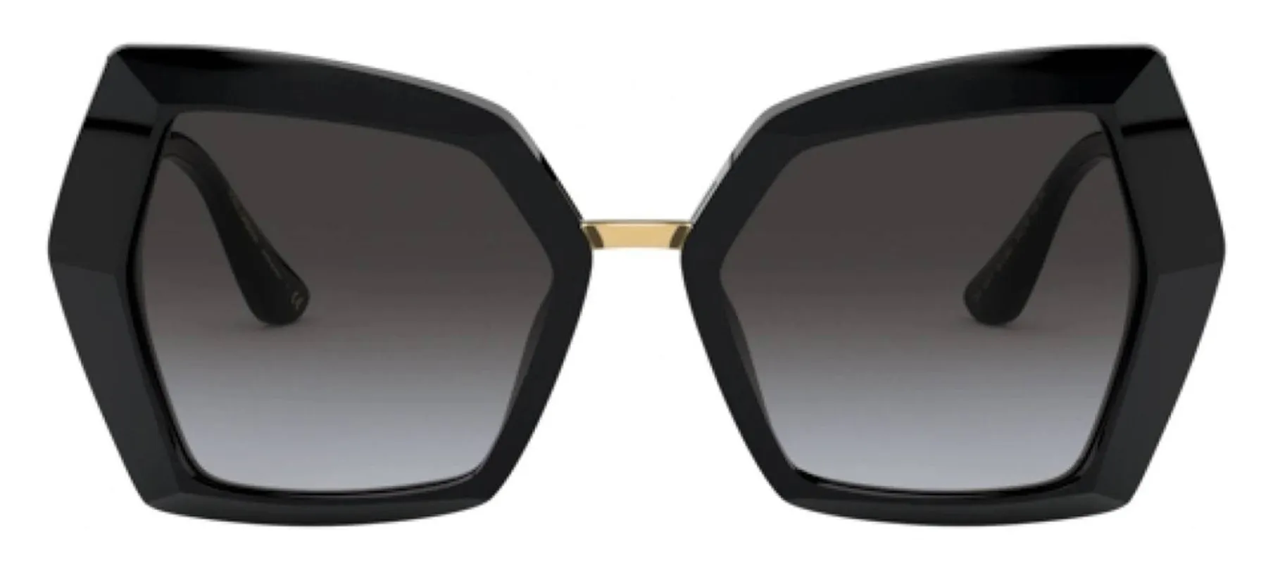 DOLCE & GABBANA DG 4377 501/8G Butterfly Black Acetate Sunglasses with Light Grey Gradient Black Lens sold by Gaffos