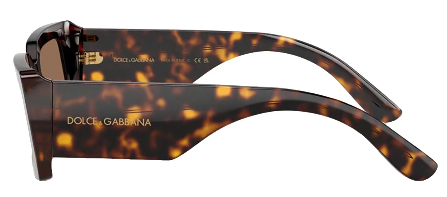 DOLCE & GABBANA DG 4416 193573 Rectangle Havana Acetate Sunglasses with Dark Brown Lens sold by Gaffos product image thumbnail 3