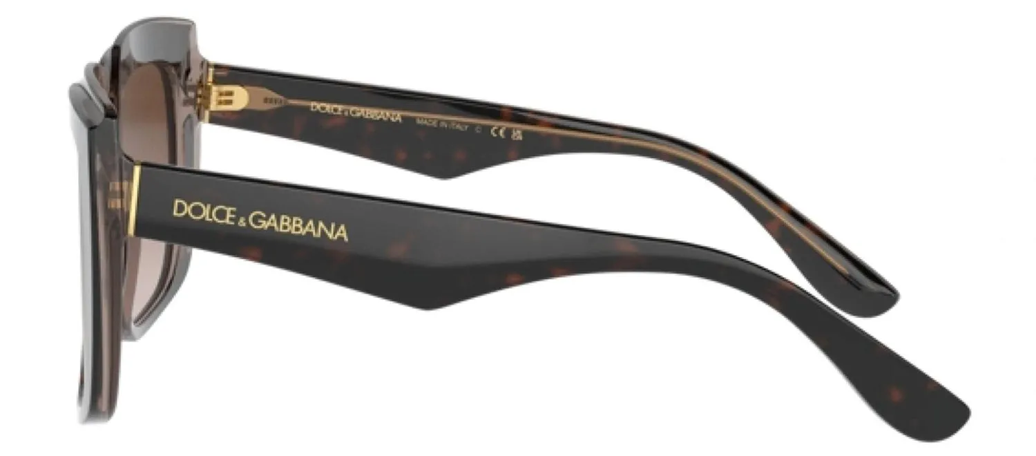 DOLCE & GABBANA DG 4414 502/13 Square Havana On Transparent Brown Acetate Sunglasses with Gradient Brown Lens sold by Gaffos product image thumbnail 3