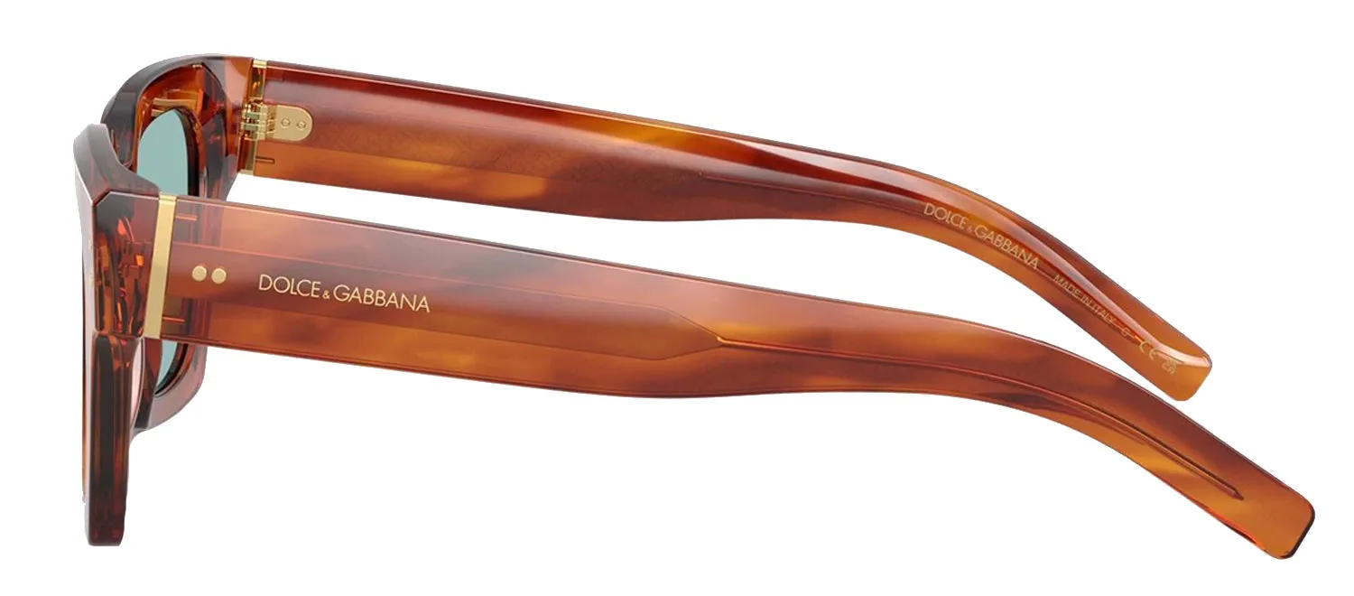 DOLCE & GABBANA DG 4413 322180 Square Havana Ginger Acetate Sunglasses with Blue Lens sold by Gaffos product image thumbnail 3