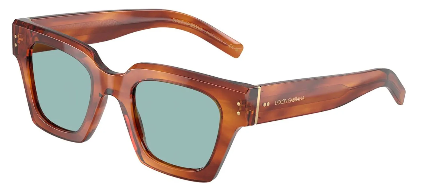 DOLCE & GABBANA DG 4413 322180 Square Havana Ginger Acetate Sunglasses with Blue Lens sold by Gaffos product image thumbnail 2