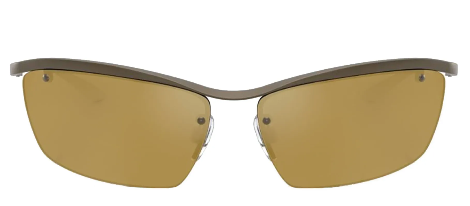 DOLCE & GABBANA DG 2307 13527I Rectangle Matte Bronze Metal Sunglasses with Brown Mirror Gold Lens sold by Gaffos