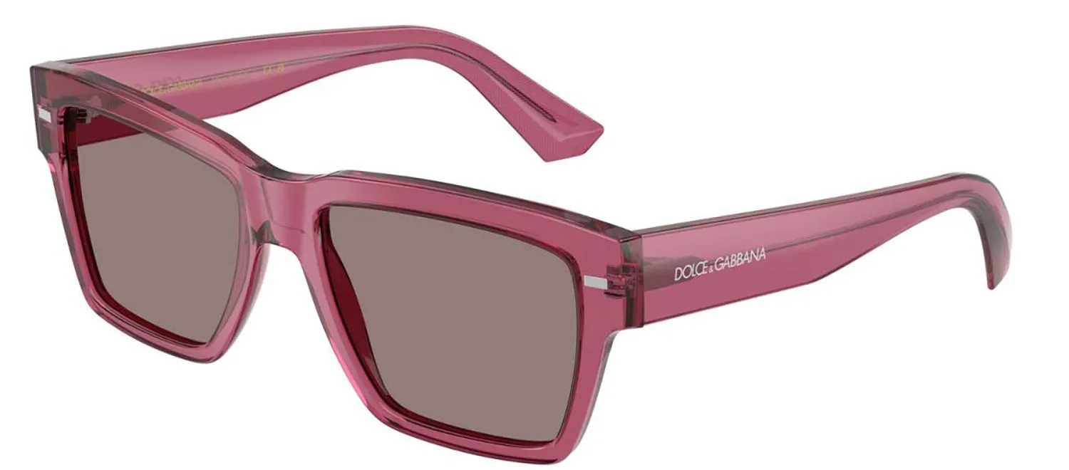 DOLCE & GABBANA DG 4431 32117N Square Transparent Bordeaux Acetate Sunglasses with Dark Purple Lens sold by Gaffos product image thumbnail 2