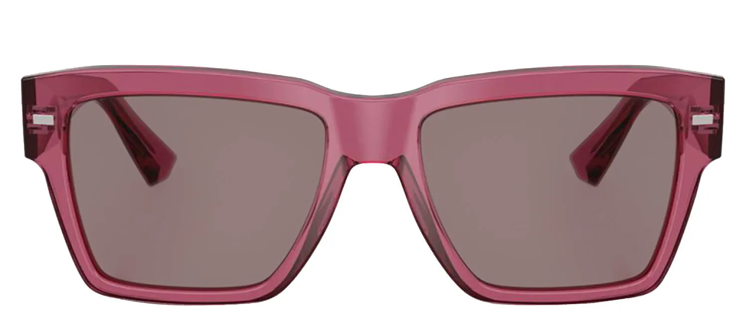 DOLCE & GABBANA DG 4431 32117N Square Transparent Bordeaux Acetate Sunglasses with Dark Purple Lens sold by Gaffos