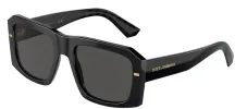DOLCE & GABBANA DG 4430F 501/87 Square Black Acetate Sunglasses with Dark Grey Lens sold by Gaffos