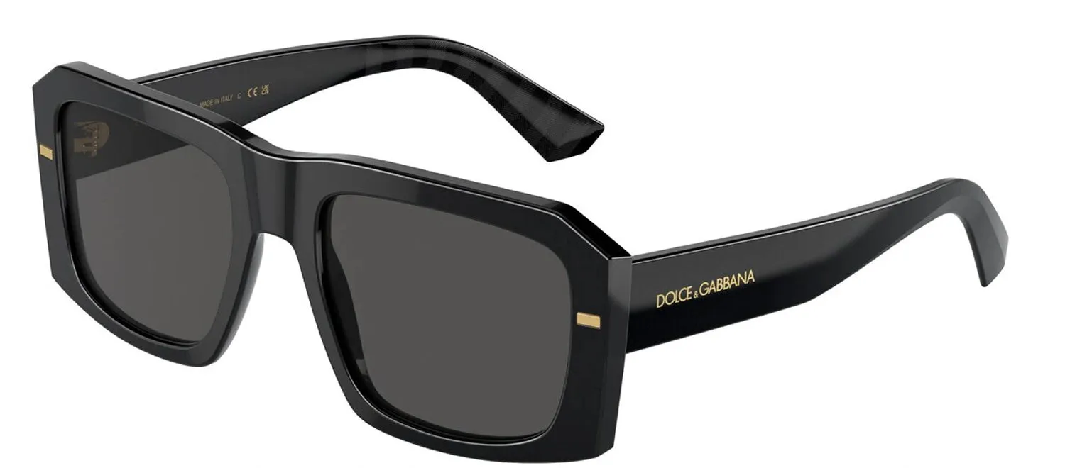 DOLCE & GABBANA DG 4430F 501/87 Square Black Acetate Sunglasses with Dark Grey Lens sold by Gaffos product image thumbnail 2