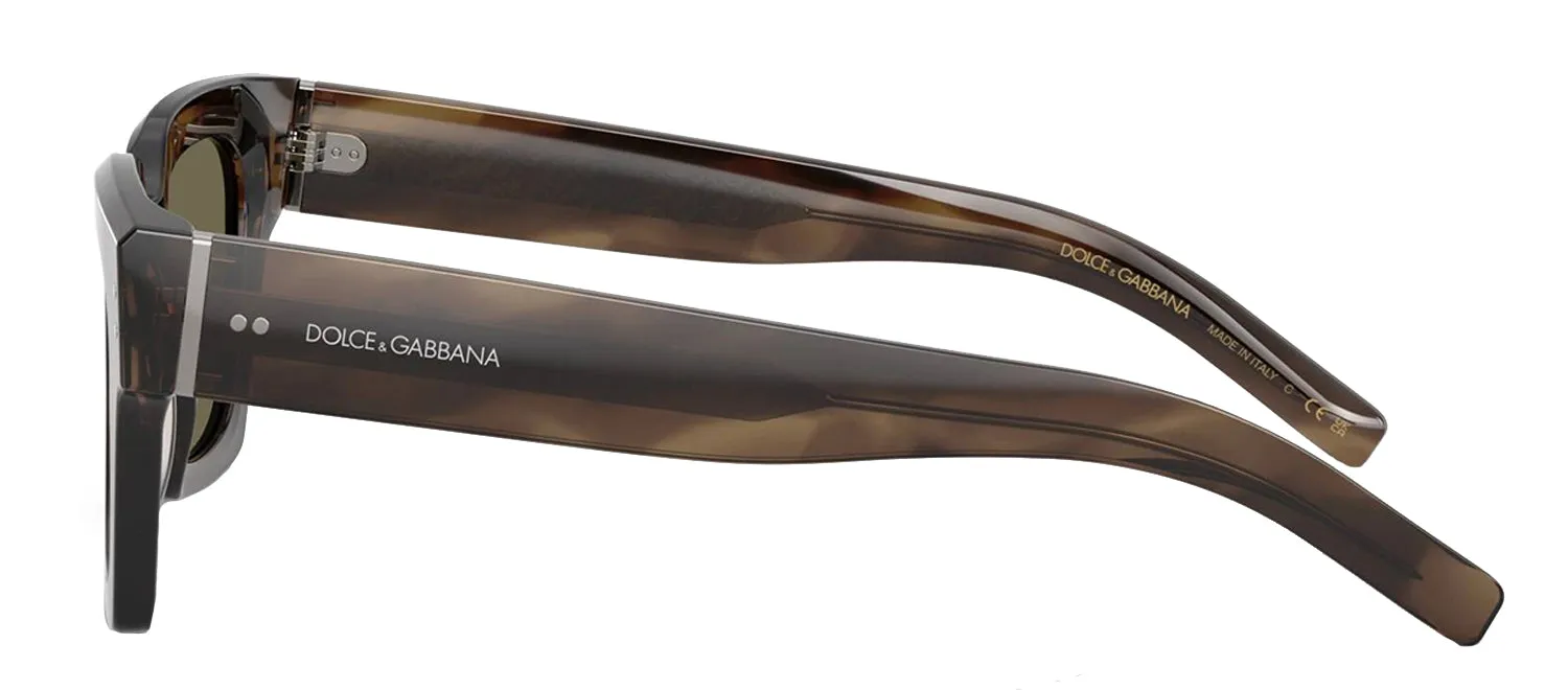 DOLCE & GABBANA DG 4413 3200/3 Square Green Havana Acetate Sunglasses with Brown Lens sold by Gaffos product image thumbnail 3