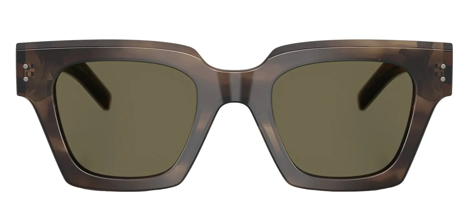 DOLCE & GABBANA DG 4413 3200/3 Square Green Havana Acetate Sunglasses with Brown Lens sold by Gaffos